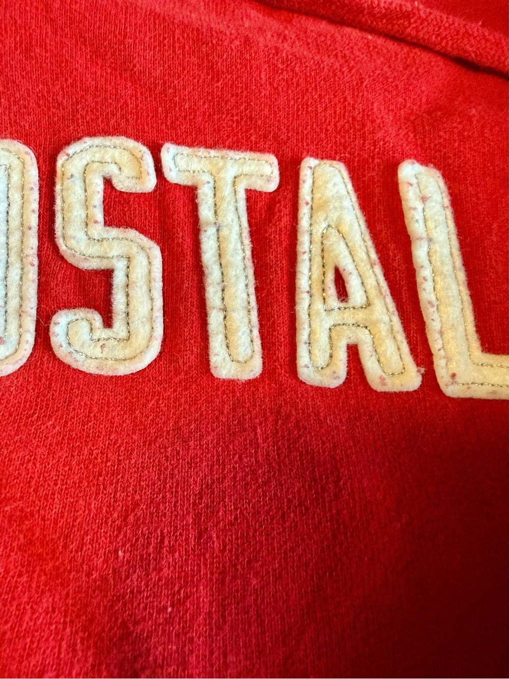 Y2K Aeropostale Tomboy Fit Red Hooded Sweatshirt - Picture 3 of 4